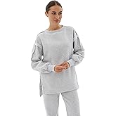 OBRII Women’s Oversized Gray Sweatshirt Loose Fit Crewneck, Long Sleeve with Side Slits Elongated Back SS25 Ukrainian Brand