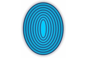 FAWENUCY Scrapbooking Die-Cuts, Layering Frame Metal Cutting Dies for Card Making, Paper Craft Punch Template, Background Embossing Stencils, DIY Album Décor (16 Pcs Oval-11.1x14.3cm)