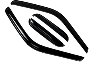 Tuningpros WV-708-2 Outside Mount Window Visor Deflector Rain Guard Dark Smoke 4-pc Set, Compatible with 2003-2009 Lexus GX470