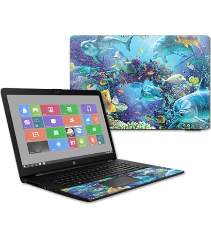 MightySkins Vinyl Decal Skin For HP 17t Laptop 17.3" (2017) – Ocean Friends Design, Protective, Easy Apply & Remove