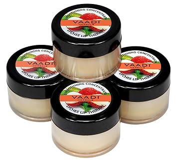 Vaadi Herbals Value Lip Balm, Lychee, 4 x 10g
