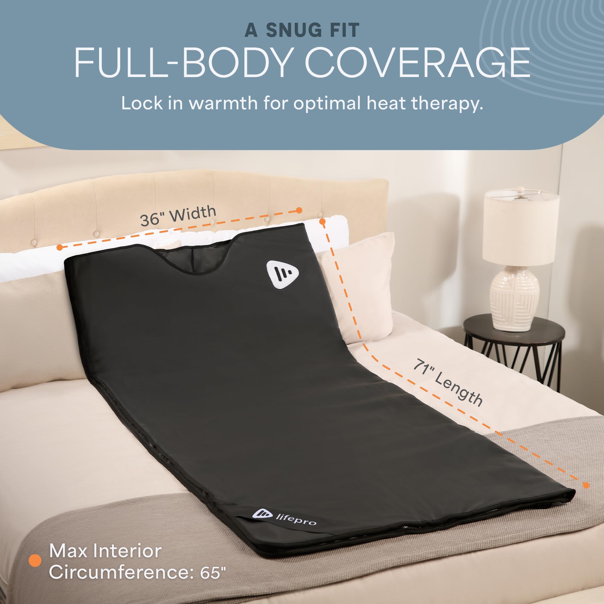 LifePro RejuvaWrap Infrared Sauna Blanket for Detox & Relaxation – Available in 5 Colors & 3 Models – Portable Far Infrared at Home Sauna for Muscle Relief, Circulation & Recovery – 9 Heat Levels