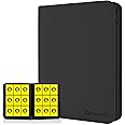 Trading Card Binder 9 Pocket, 360 Pockets Trading Card Holder Book, Premium PU Cover Zip Folder Binder, Side Loading Carrying Case Binder Album for TCG, MTG,Sports Cards, Game Cards (Black)