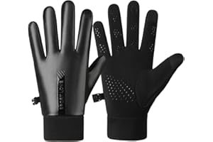 Long Keeper Men Touchscreen Gloves - Winter Touch Screen Texting Leather Gloves Cycling Running Driving Motorcycle Gloves