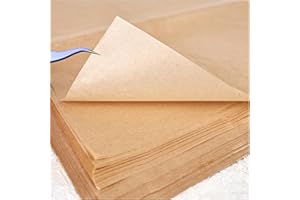 Traditional Rice Paper Sheets, 100-Pack Handmade Cicada Wing Paper, Vegetation Dyed Semi-Raw for Chinese Calligraphy and Pain