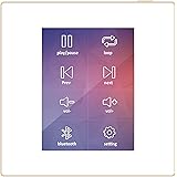 HELMER Bluetooth Amplifier in Wall, Home Stereo Audio System with 2.8 Inches Touch Screen, White, BM212