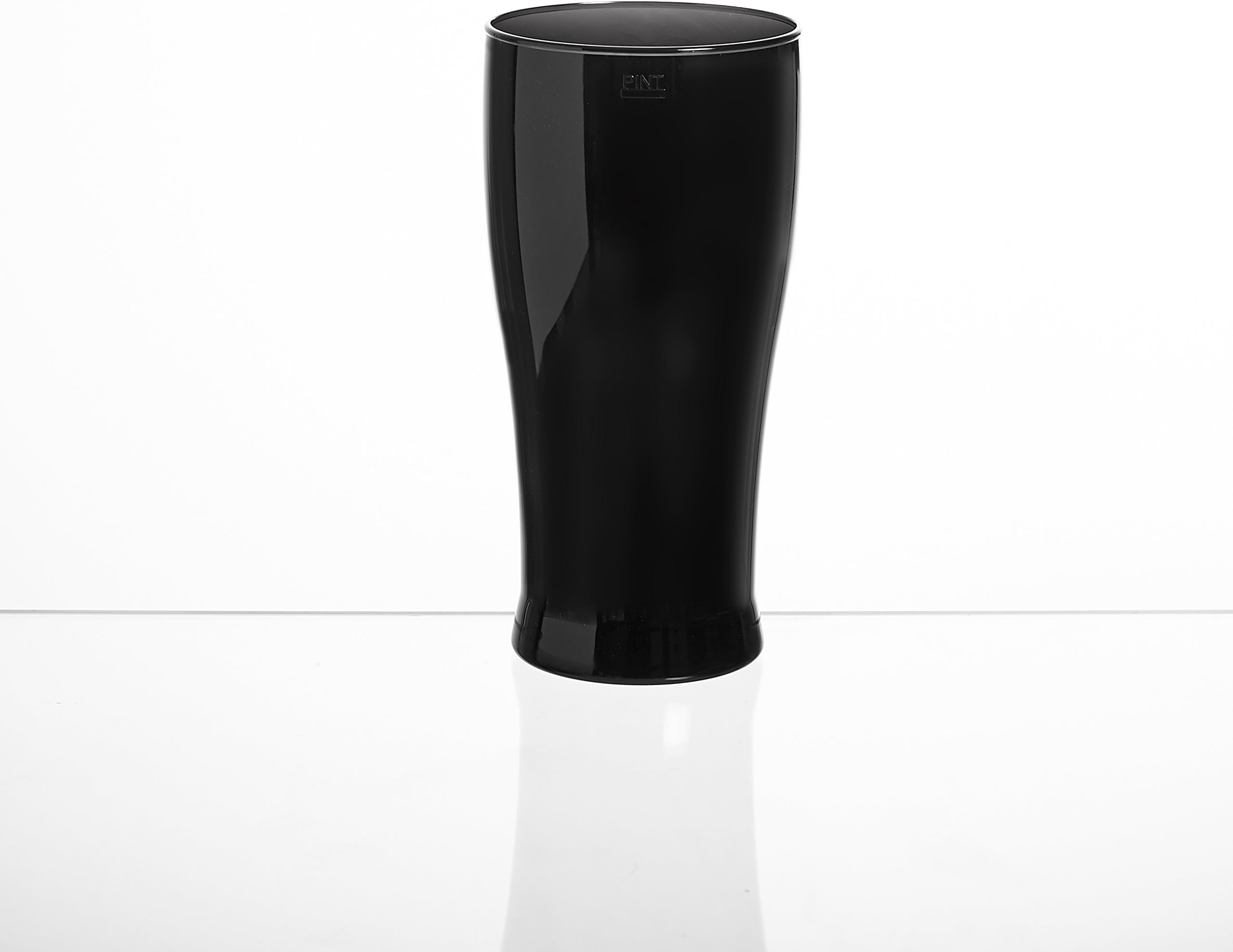 4 Black CE Marked TRITAN Plastic Pint Glasses, Dishwasher Safe 1500+ Cycles (3 Times Equivalent Polycarbonate Glass), Virtually Unbreakable, BPA and BPS Free - Choice of Colour and Style