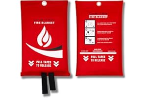 DAB-TEK Emergency Fire Blanket Ultra Strong, Military Grade Fiberglass fire Blanket - Also usable as Kitchen fire Extinguisher, car fire Extinguisher, or a fire Extinguisher for Business Premises