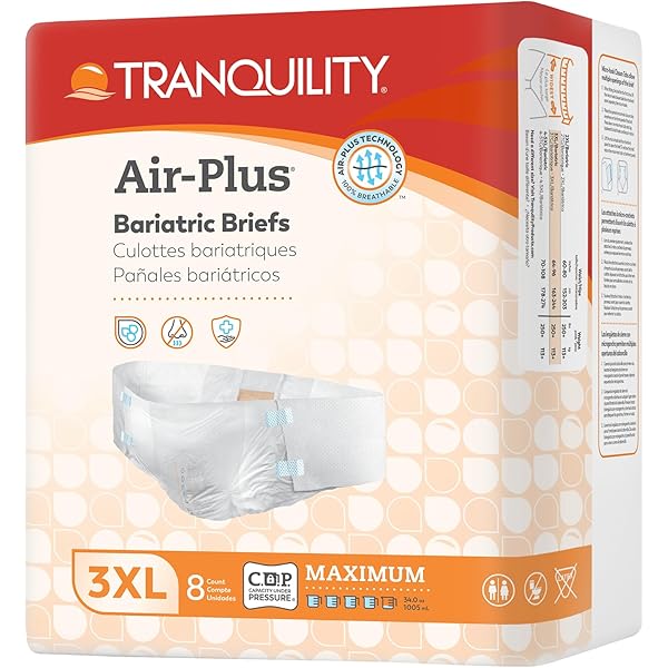 Amazon.com: Tranquility Air-Plus Bariatric Disposable Briefs 3X