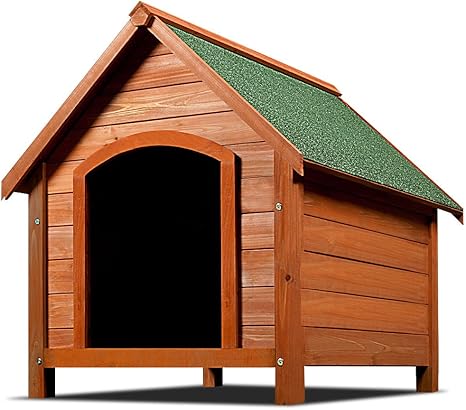 Niche Pour Chiens Avec Toit En Pente Et Renforcé Abri Pour Chien En Bois 81cm