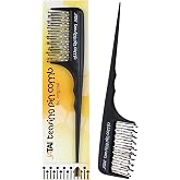 Jatai Teasing Pin Comb, ABS Resin Handle, Backcombing, Detangling, Balayage | Stainless Steel Pins, Backcombing, Teasing, Detangle, Balayage, Color Melting, Heat Resistant, Rust Resistant, Anti Static