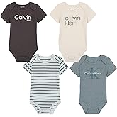 Calvin Klein baby-boys 4 Pack Bodysuits