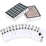 Teskyer Plastic Playing Cards, 100% Waterproof Playing Cards, Poker Cards, 2 Decks of Cards