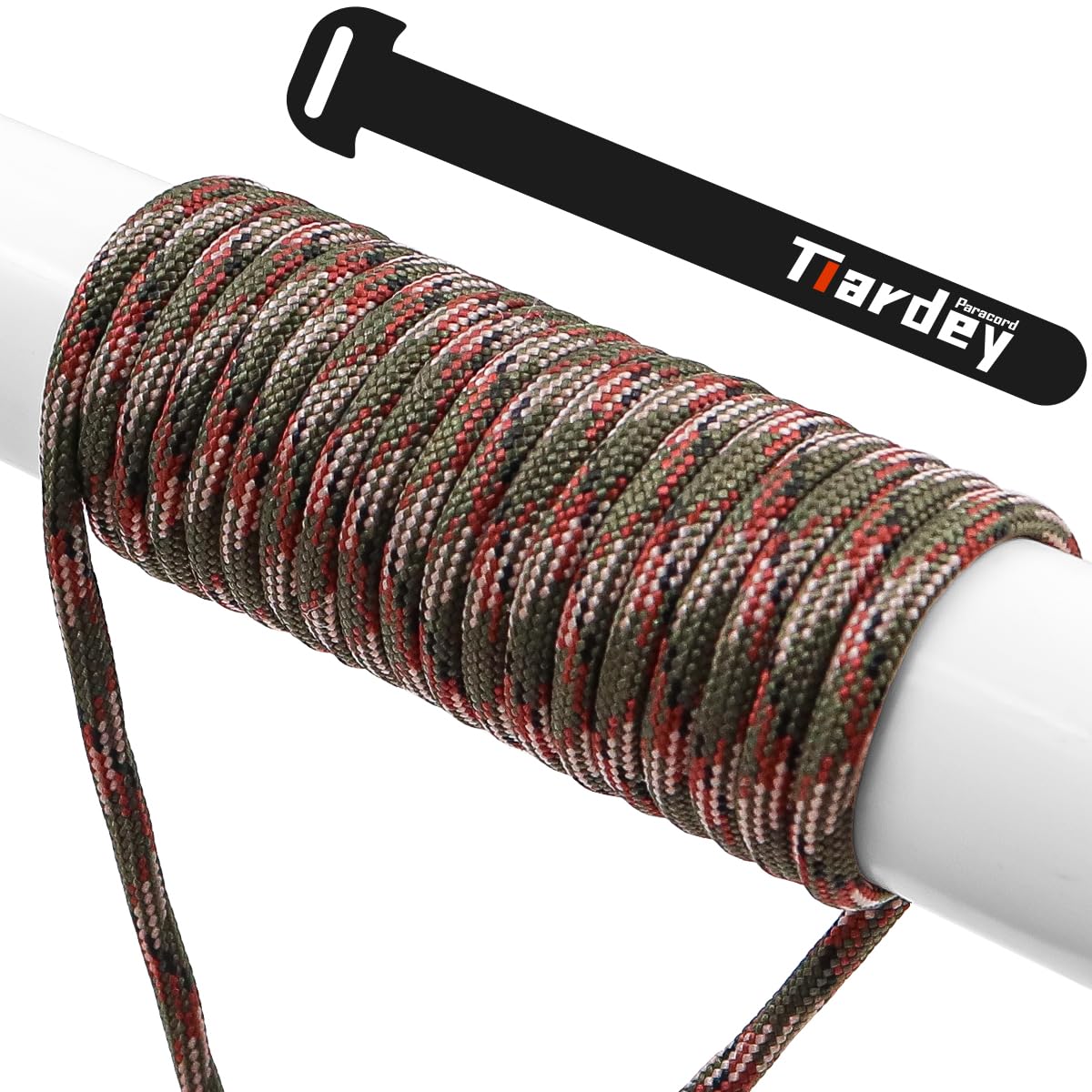 Tiardey PPF-004 Paracord 4mm 100ft (31m) 7 Core Strand,Tear-resistant,Nylon Cord,Mil Spec Type III Paracord,Holds up to 250kg for Outdoor Survival Camping