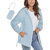 TCOT Womens Rain Jackets Waterproof Windbreaker Jackets lightweight Portable Rain Coat