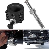 Steering Stabilizer Tie Rod Clamp (1-1/2" OD Tube) with Steering Stabilizer Relocation Bolt for 2007-2025 Jeep Wrangler JK JKU JL JLU &amp; Gladiator JT Aftermarket Tie Rod with 1-1/2" OD Tubing