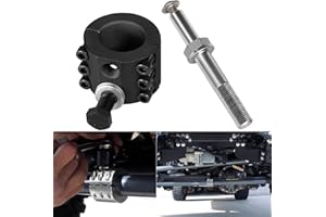 YOURSME Steering Stabilizer Tie Rod Clamp (1-1/2" OD Tube) with Steering Stabilizer Relocation Bolt for 2007-2025 Jeep Wrangler JK JKU JL JLU & Gladiator JT Aftermarket Tie Rod with 1-1/2" OD Tubing