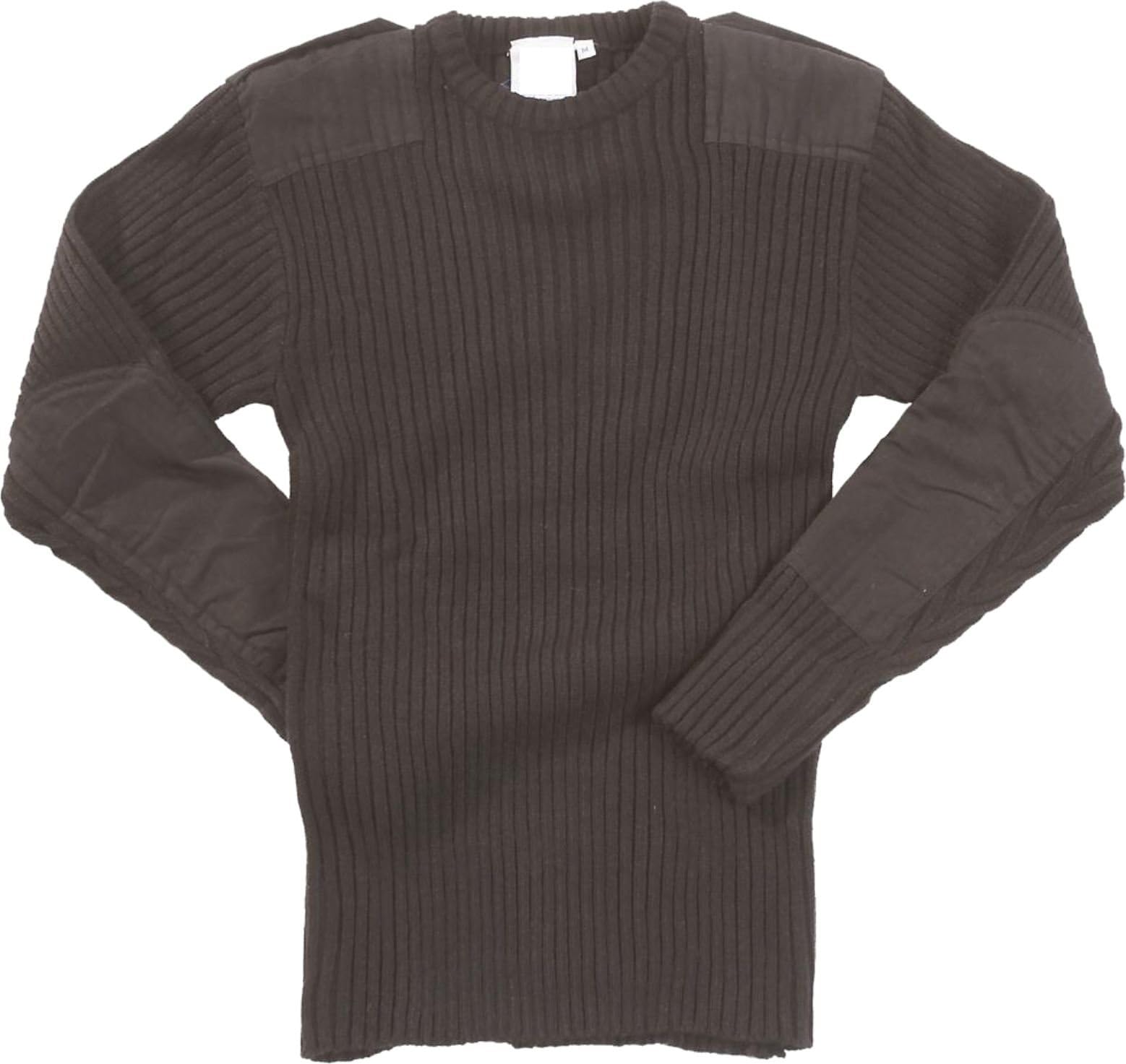 Adults V-Neck Military Army Security Pullover Jumper Commando Sweater Police MOD NATO SAS Knitted with Patches Black Navy Blue