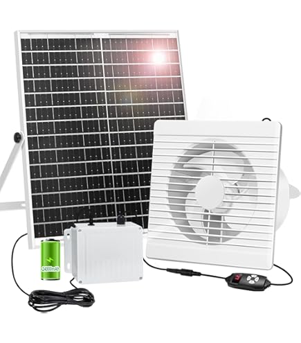 VEVOR Solarbetriebener Ventilator, 35 W intelligenter Solar-Dachventilator mit Thermostat, 67960