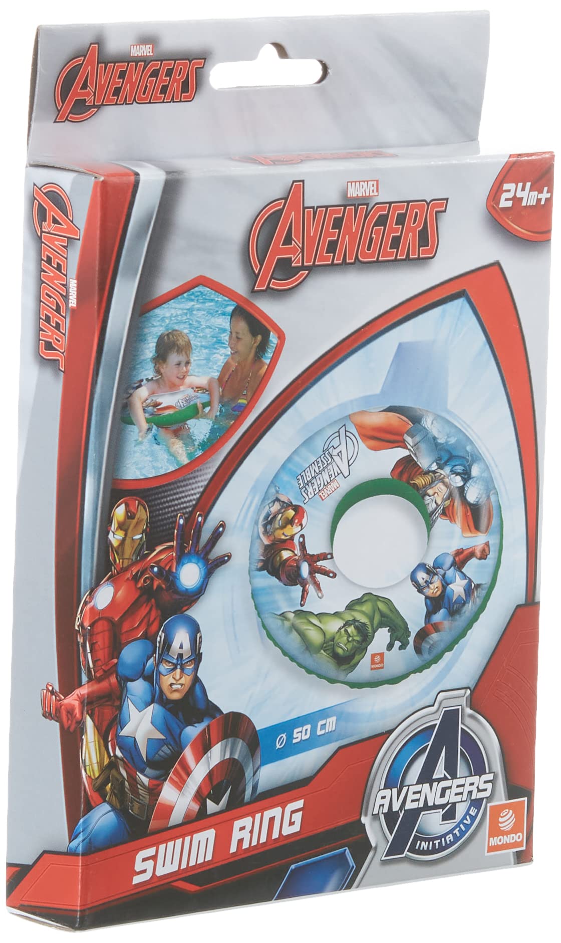 Mondo Toys Marvel Avengers Swim Ring – Inflatable Pool Float for Kids – Water Games & Summer Fun