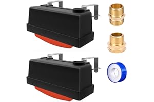 LOSRIK 2-Pack Water Trough Float Valve for Stock Tank – Includes 3/4" Male & Female Hose Connectors, PTFE Tape & Mounting Kit – Water Level Control for Livestock Waterer, Poultry, Cattle, Goat, Horse, Pond