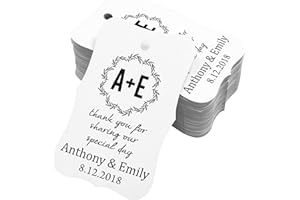 100 PCS Thank You for Sharing Our Special Day Custom Made Hang Tags Personalized Wedding Favor Gift Paper Tags