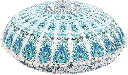 Amazon Com Franterd Floor Pillows Round Pillowcases Indian