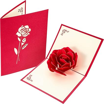 3d Greeting Card 3d Rose Pop Up Greeting Card Rose Card And Valentines Cards For Valentines Day Birthday Anniversary Invitation Wedding Love
