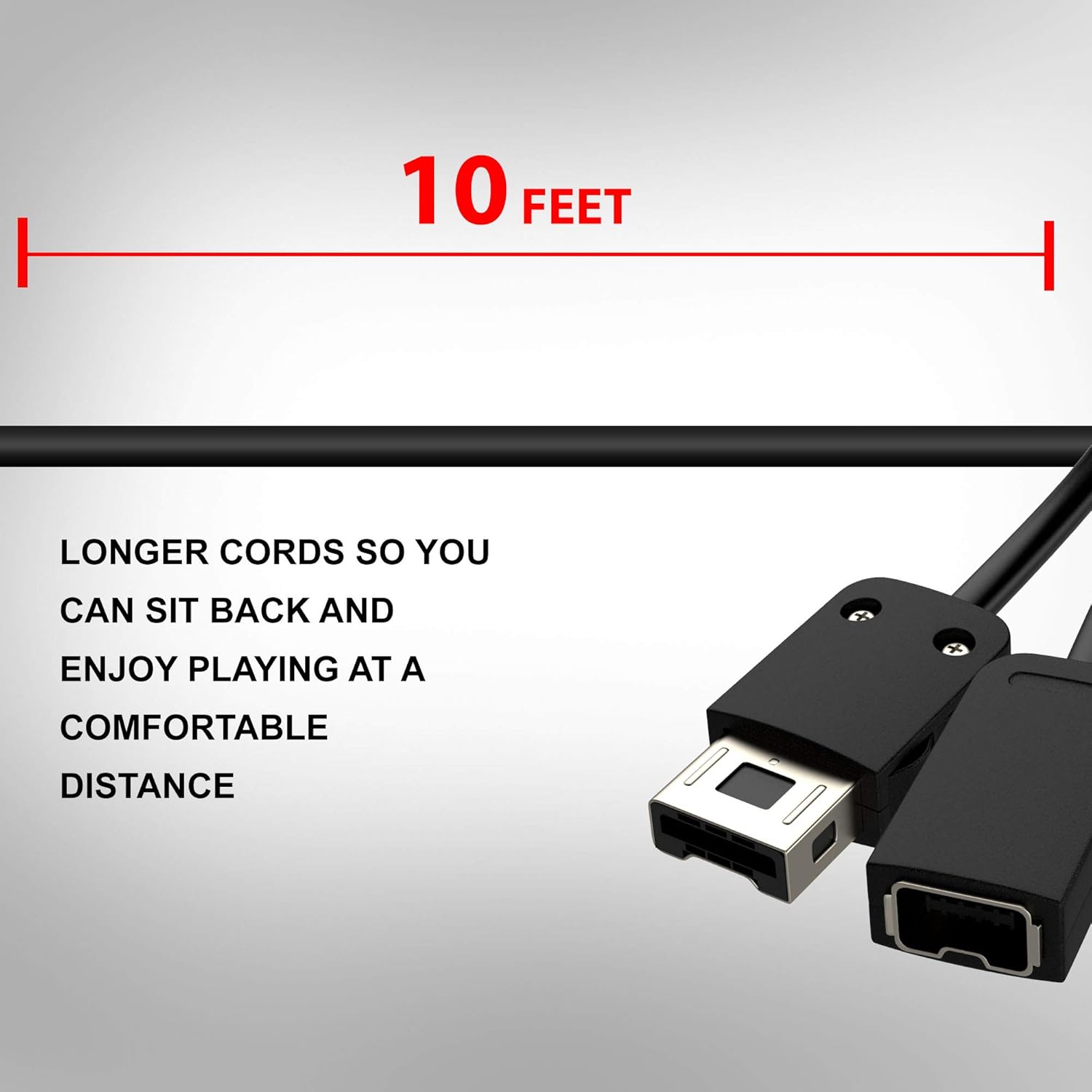Ortz Extension Cable [2 Pack] for SNES/NES Classic Controller 3M/10ft Compatible With Nintendo SNES/NES Classic Mini Controller, Wii and Wii U: Video Games