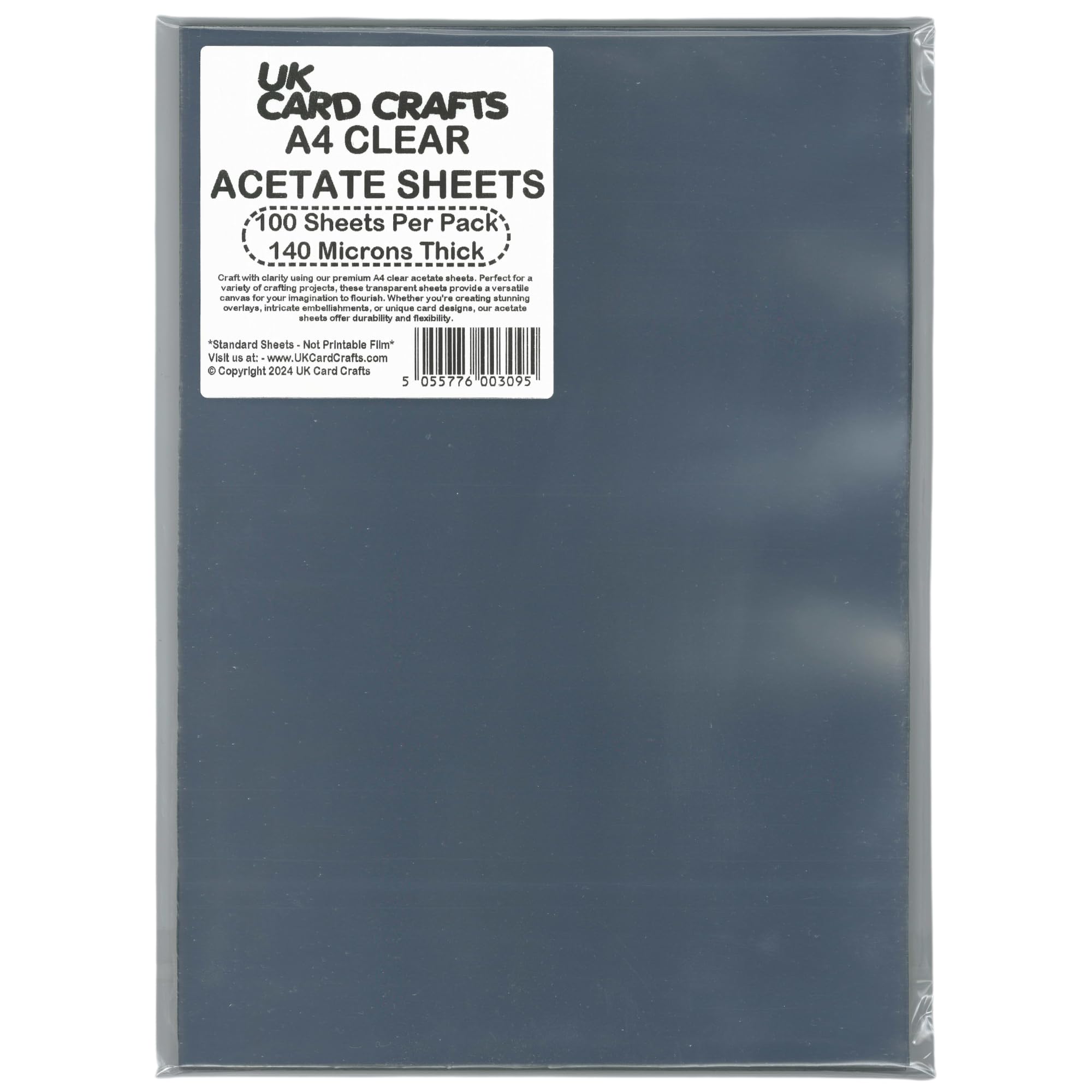 A4 Acetate - 100 Sheets, 140 Micron - Bulk Buy - UK Card Crafts
