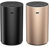 Waterless Essential Oil Diffuser for Home Aromatherapy Scent Diffuser with 3 Countdown Timer Settings or Timer-Off, 3 Mist Levels for Room Car Office, Premium Metal ADX Black and Desert Titanium 2PCs