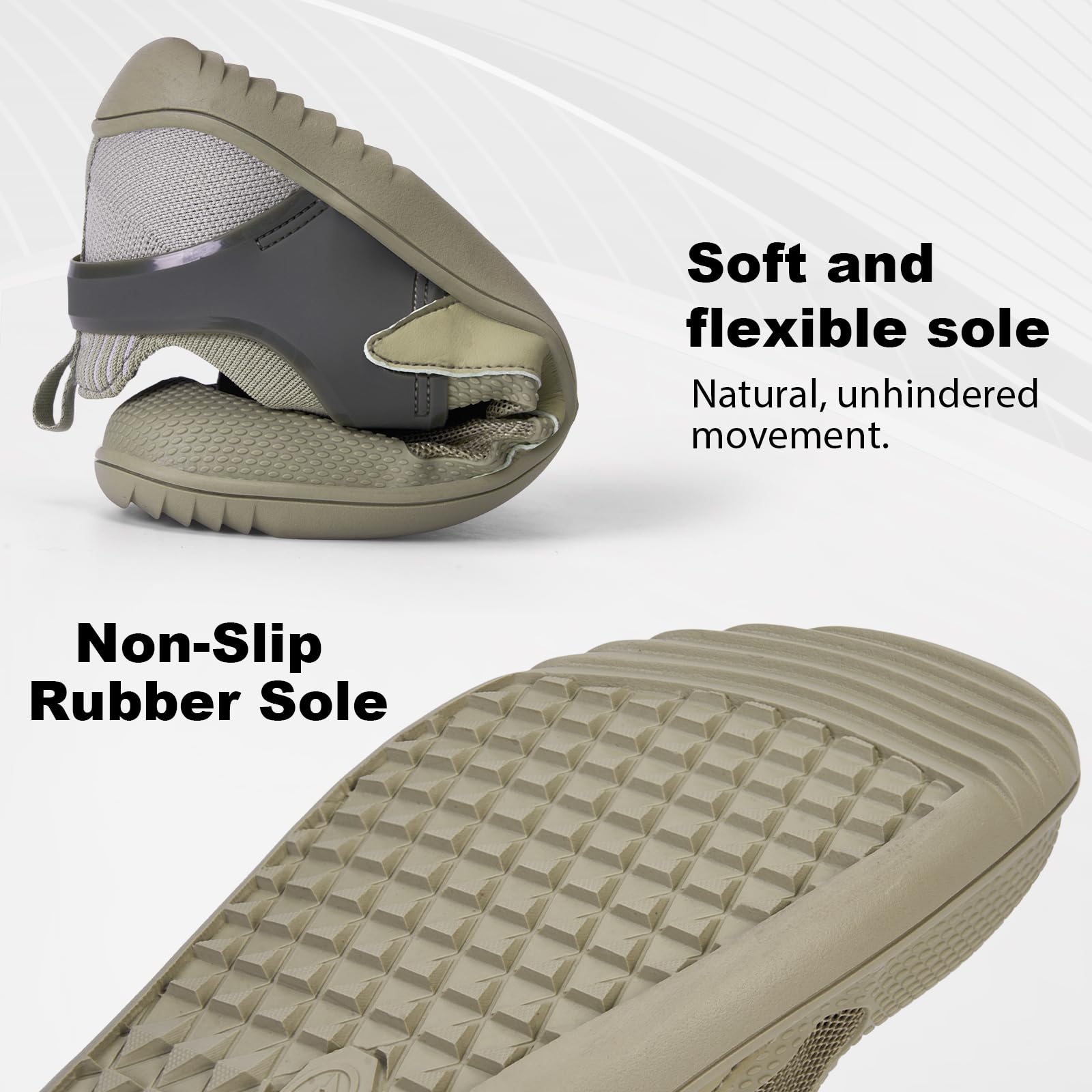 HiGropcore Barefoot Shoes for Men Wide Toe Box Zero Drop Arch Support Minimalist Gym Shoes Fashion Deadlift Cross Training Sneakers Green