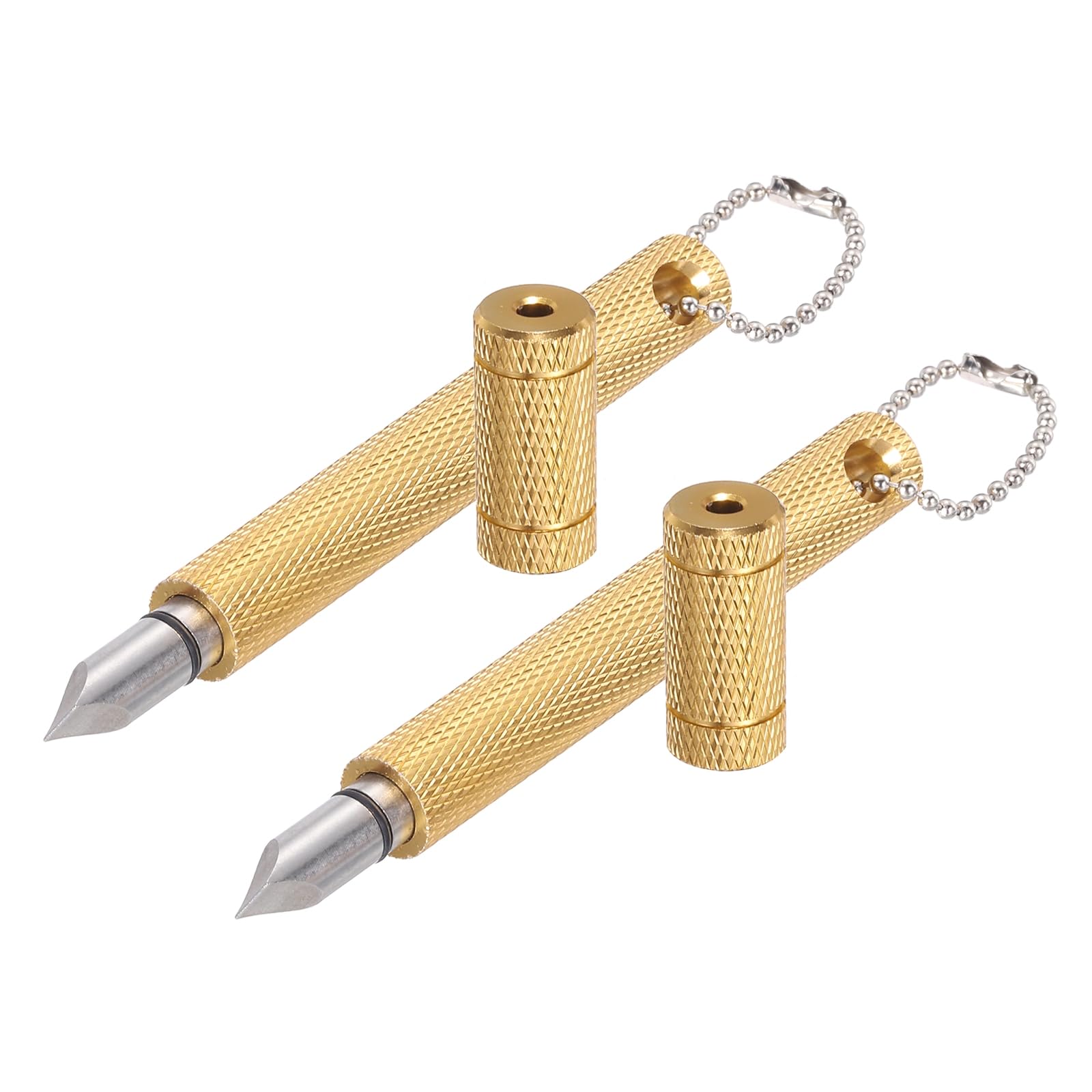 PATIKIL Golf Club Groove Sharpener, 2 Pieces Golf Club Sharpeners Re-Grooving Tool and Cleaner for Men U & V-Grooves Wedges Irons Generate Optimal Back Spin, Gold