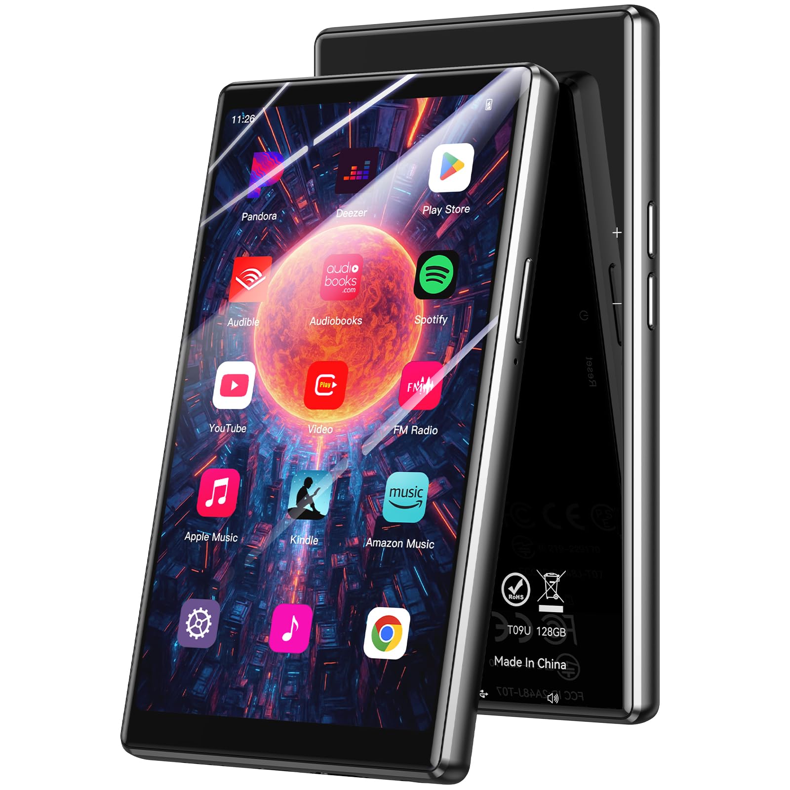 AGPTEK 5'' 128GB MP3 Player with Bluetooth and