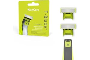 KionCare Replacement Blades Compatible With Norelco OneBlade QP2520/QP2530/QP2620/QP2630QP2724/QP2834,2 Pack,Green