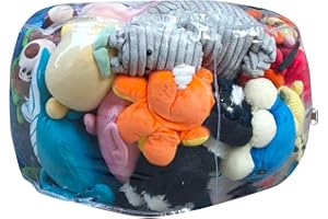 Clear Stuffed Animal Storage Bean Bag Chair Cover Waterproof 50L Stuffable Bean Bag Chair for Stuffed Animals Soft Plush Toys