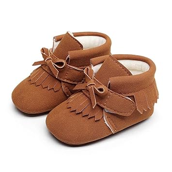 Baby Warm Shoes Toddler Newborn Baby Boys Girl Crib Winter Boots Prewalker 1218 Month Brown