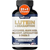 Gade Nutrition Lutein and Zeaxanthin Supplements | Astaxanthin Eye Vitamins with Omega 3, Resveratrol, Bilberry, Lycopene, Quercetin, Ginkgo Biloba, Vitamin D and More Eye Care Vitamins and Minerals