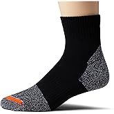 Merrell unisex-adult Men's and Women's Cotton Safety Work Ankle Socks - 2 Pairs - Breathable Blister Prevention