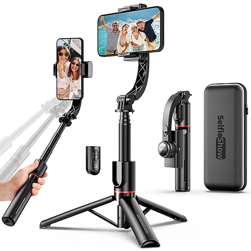 Smartphone Gimbal Stabilizer with Remote, Aluminum Extendable
