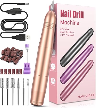 KOOFIT Electric Nail File Drill 20000RPM Adjustable Speed Manicure Set