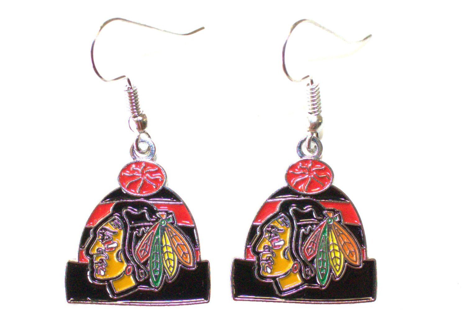 NHL Licensed Beanie Knit Hat Dangle Earrings NHL Licensed Beanie Knit Hat Dangle Earrings