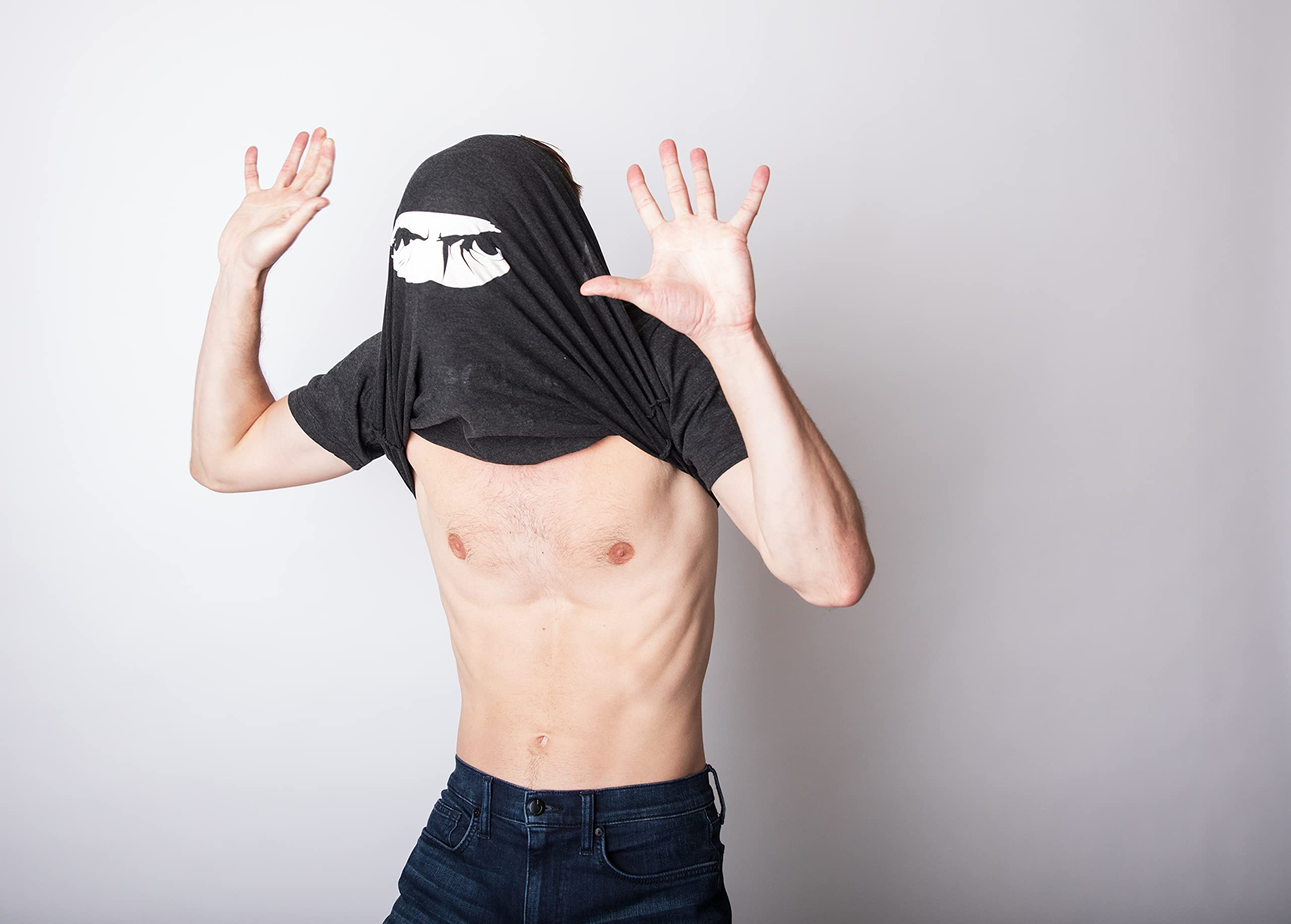 Crazy Dog Mens Ask Me About My Ninja Disguise T Shirt Funny Flip Costume Humor Tee
