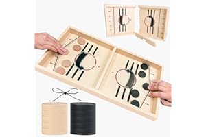 BOMSALUKA Extra Large Fast Sling Puck Game, Super Sling Puck Board Game | Foosball Winner String Puck Game Super Sling Hockey Table for Family Game Night & Parties