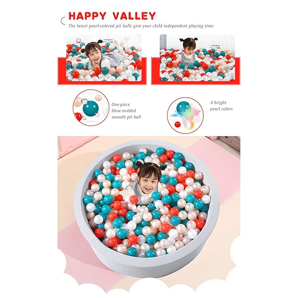 HEOPEIS SOFT PLASTIC BALL PIT BALLS, 100 200 500PCS PLASTIC BALLS FOR KIDS, CRUSH PROOF STRESS BALLS FOR BABY TODDLER BALL PITS PLAY TENT, POOL,BIRTHDAY PARTY DECORATION