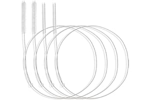 PRASACCO 4 Pcs Extra Long Pipe Cleaners with Soft Nylon Bristles Head Cleaning Brush for Straw Tube Pipe Hose Bottle Refrigerator Drain, 1m/39in