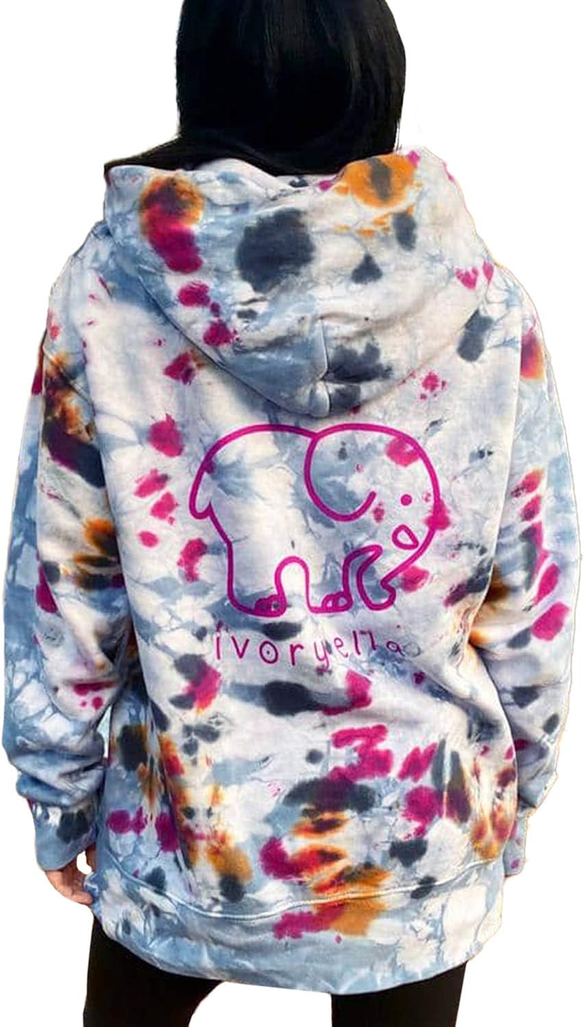 Ivory ella tie dye hoodie amazon Clearance