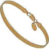 LIFETIME JEWELRY Luxury 24k Real Gold Plated Bracelet Flexible Herringbone Bracelet Women Bracelet or Mens Bracelet