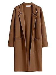 ANRABESS Long Cardigans for Women Lapel 2023 Fall