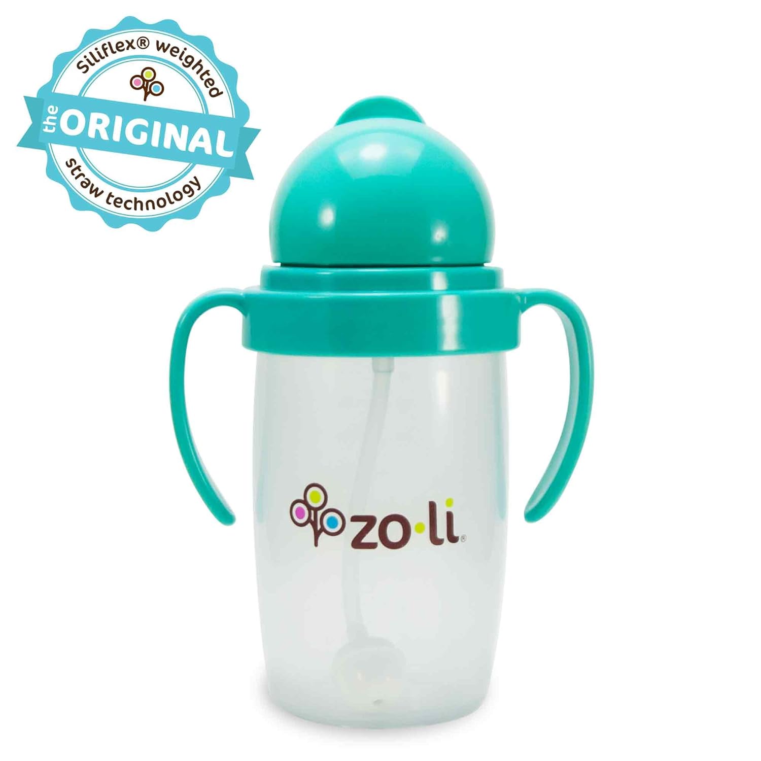 ZoLi BOT 2.0 | Siliflex Weighted Straw Sippy Cup, 10 Ounces, Mint